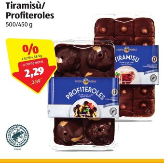 ALDI Tiramisù/Profiteroles 500/450g offerta