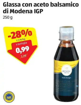 ALDI Glassa nCon Aceto Balsamico Di Modena IGP 250g offerta
