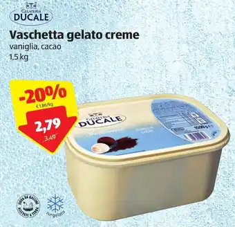 ALDI Vaschetta Gelato Creme 1,5kg offerta