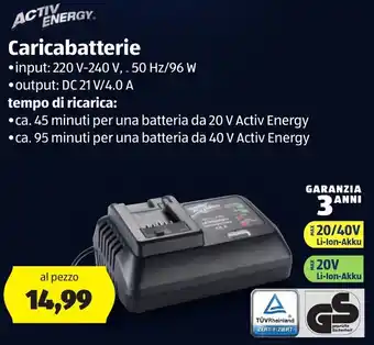 ALDI Activ |energy Caricabatterie 220-240V offerta