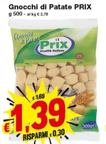 Prix Quality Gnocchi Di Patate Prix 500g offerta