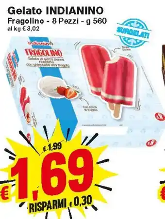 Prix Quality Gelato Indianino Fragolino 560g offerta