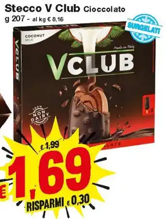 Prix Quality Stecco V Club Cioccolato 207g offerta
