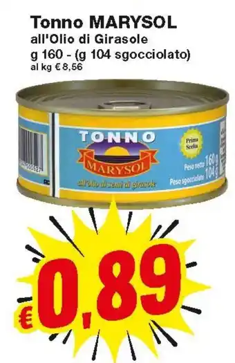 Prix Quality Tonno Marysol 160g offerta