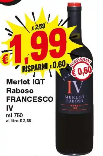 Merlot IGT Raboso Francesco IV 750ml