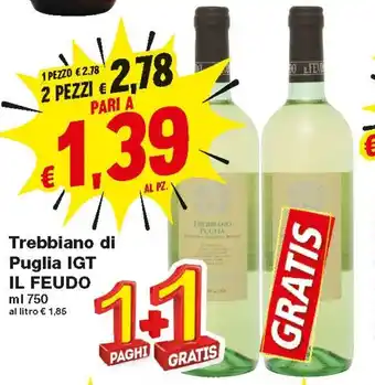 Prix Quality Trebbiano Di Puglia IGT Il Feudo 750ml offerta