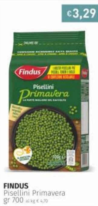 Prezzemolo e Vitale Findus Pisellini Primavera 700 gr offerta