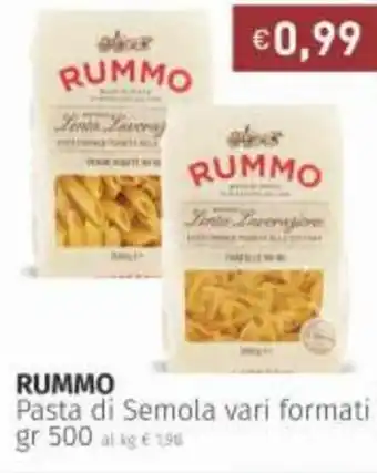 Prezzemolo e Vitale Rummo Pasta di Semola vari formati 500 gr offerta