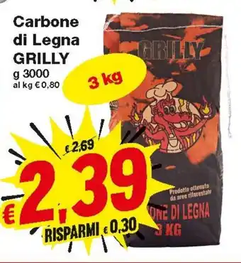 Prix Quality Carbone Di Legna Grilly 3000g offerta