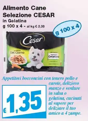 Prix Quality Alimento Cane Selezione Cesar 100gx4 offerta
