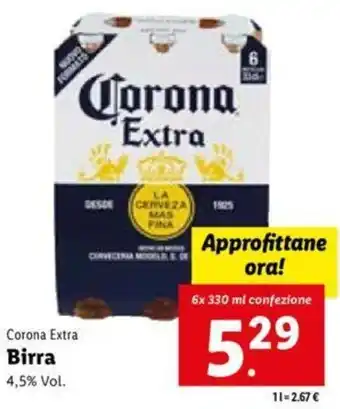 Lidl Corona Extra Birra 6x 330 ml offerta