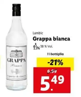Lidl Lambic Grappa bianca 1L offerta