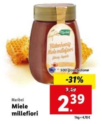 Lidl Maribel Miele millefiori 500 g offerta
