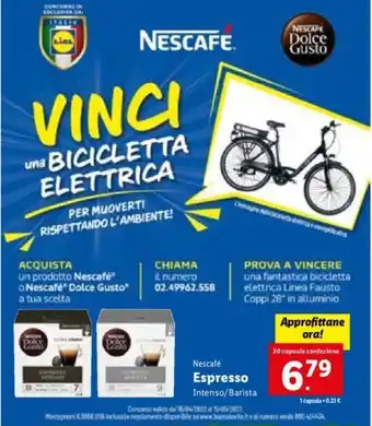 Lidl Nescafé Espresso Intenso/Barista 30 capsule offerta