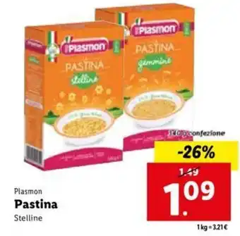 Lidl Plasmon Pastina Stelline 340 g offerta