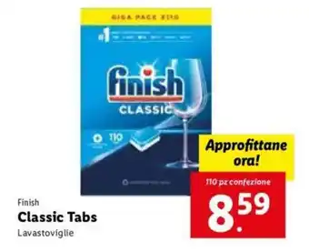 Lidl Finish Classic Tabs Lavastoviglie 110 pz offerta