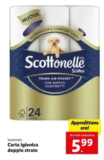 Lidl Scottonelle Carta Igienica doppio strato 24 rotoli offerta