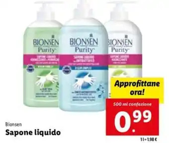 Lidl Bionsen Sapone liquido 500 ml offerta