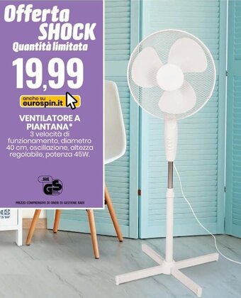 Eurospin Ventilatore a Piantana offerta