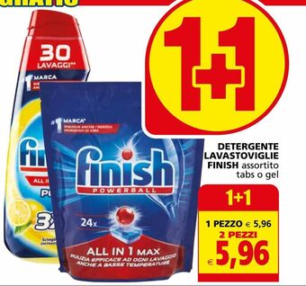 Detergente lavastoviglie finish