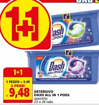 Il Gigante Detersivo dash all in 1 pods offerta