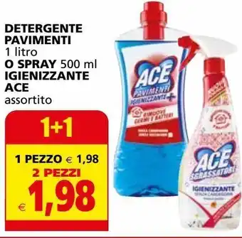 Il Gigante Detergente pavimenti o spray igienizzante ace offerta