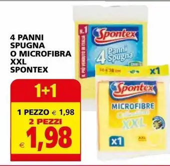 Il Gigante 4 panni spugna o microfibra xxl spontex offerta