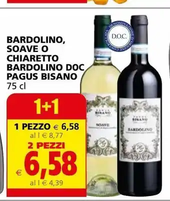 Il Gigante Bardolino, soave o chiaretto bardolino doc pagus bisano offerta