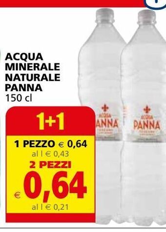 Acqua minerale naturale panna