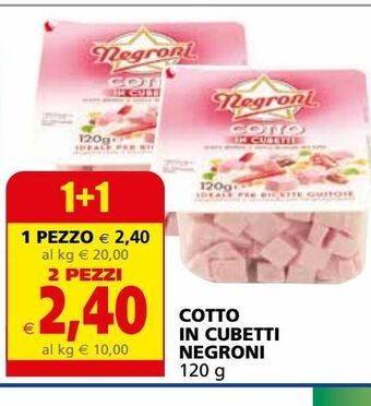 Cotto in cubetti negroni