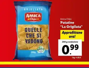 Lidl Patatine 'la grigliata' amica chips 200 g offerta