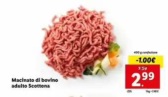 Lidl Macinato di bovino adulto scottona 400 f offerta
