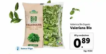 Lidl Vallericcia bio organic valeriana bio 80 g offerta