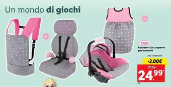 Lidl Accessori da trasporto per bambole offerta
