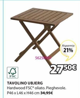 JYSK Tavolino ubjerg offerta