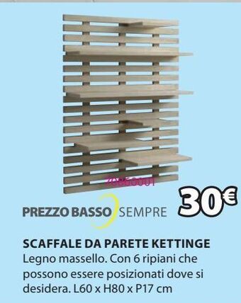 JYSK Scaffale da parete kettinge offerta