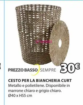 Cesto per la biancheria curt