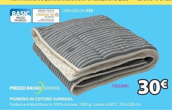 JYSK Piumino in cotone sunndal offerta