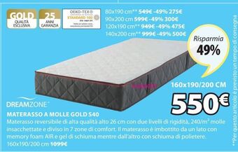 JYSK Materasso a molle gold s40 offerta