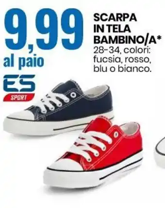 Eurospin Scarpa in Tela Bambino/A offerta