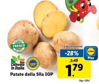 Lidl Patate della Sila IGP 1,5 kg offerta
