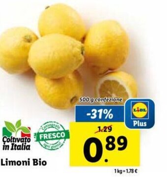 Lidl Limoni Bio 500 g offerta
