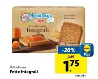Lidl Mulino Bianco Fette integrali 630 g offerta