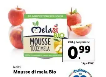 Lidl Melasi Mousse di mela Bio 200 g offerta