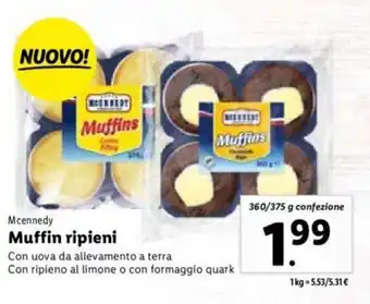 Lidl Mcennedy Muffin ripieni 360/375 g offerta