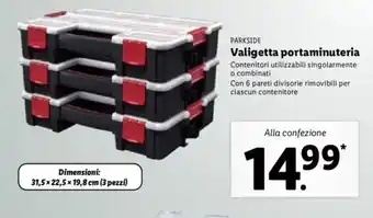 Lidl Parkside Valigetta portaminuteria offerta
