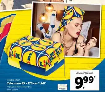Lidl Livarno Home Telo mare 85 x 170 cm "Lidl" offerta