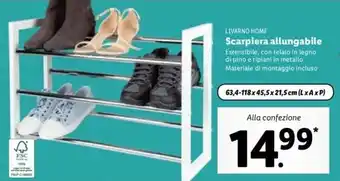 Livarno Home Scarpiera allungabile