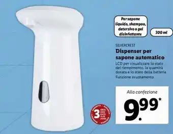 Lidl Silvercrest Dispenser per sapone automatico offerta