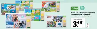 Lidl Puzzle 2 in 1 "Avengers, Peppa Pig, Sam il Pompiere, Paw Patrol" offerta